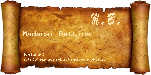 Madacsi Bettina névjegykártya