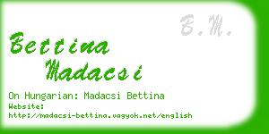 bettina madacsi business card